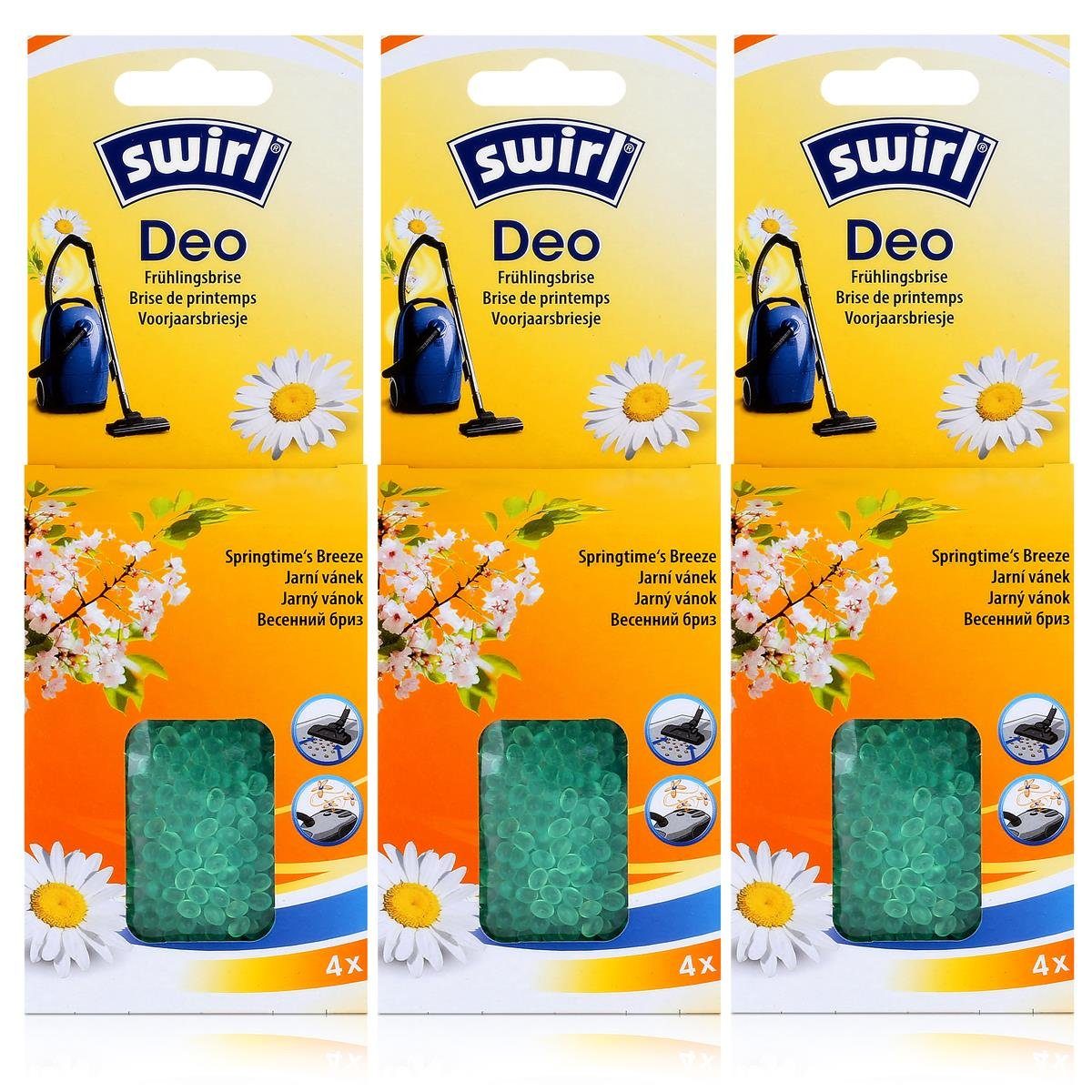 Swirl Raumduft Swirl Deo für Staubsauger Frühlingsbrise - 4 Beutel Staubsaugerduft (3