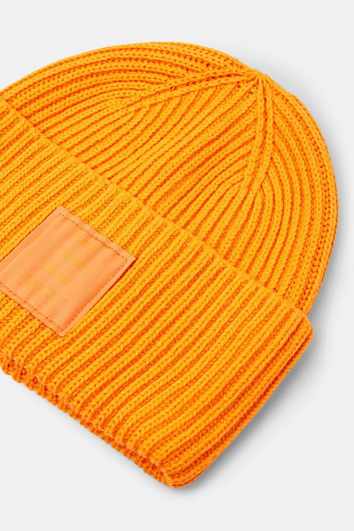 Rippstrick-Beanie aus Baumwolle