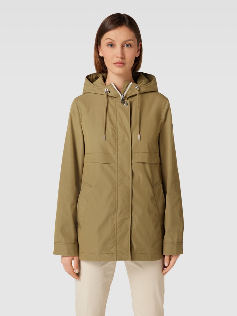 Jacke mit Kapuze in olivgrün