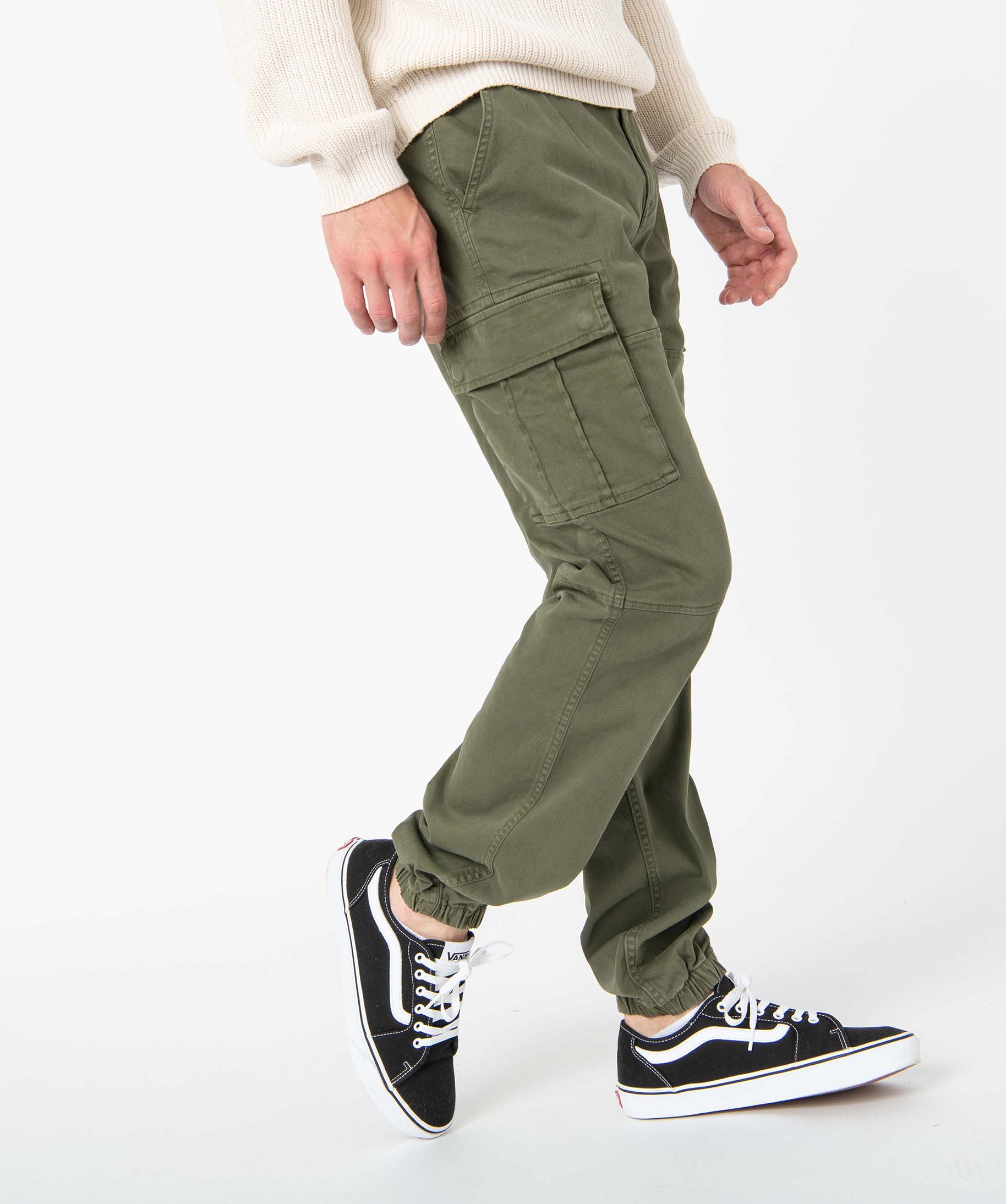 Pantalon homme cargo coupe Straight kaki | GEMO