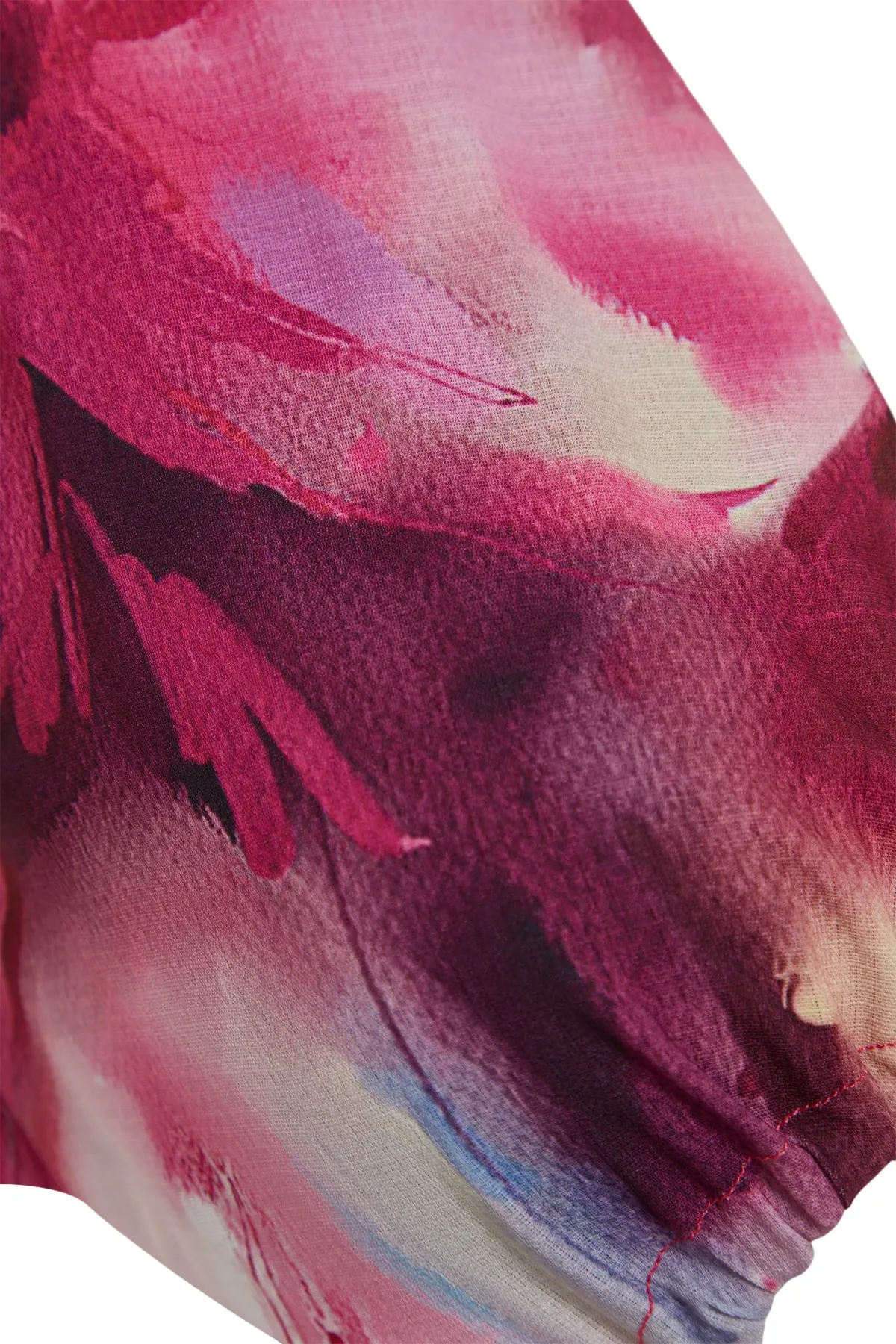Trendyol Collection  Design Rosa A-Linie Midi gewebtes Batik-gemustertes gewebtes Kleid TWOSS21EL3578