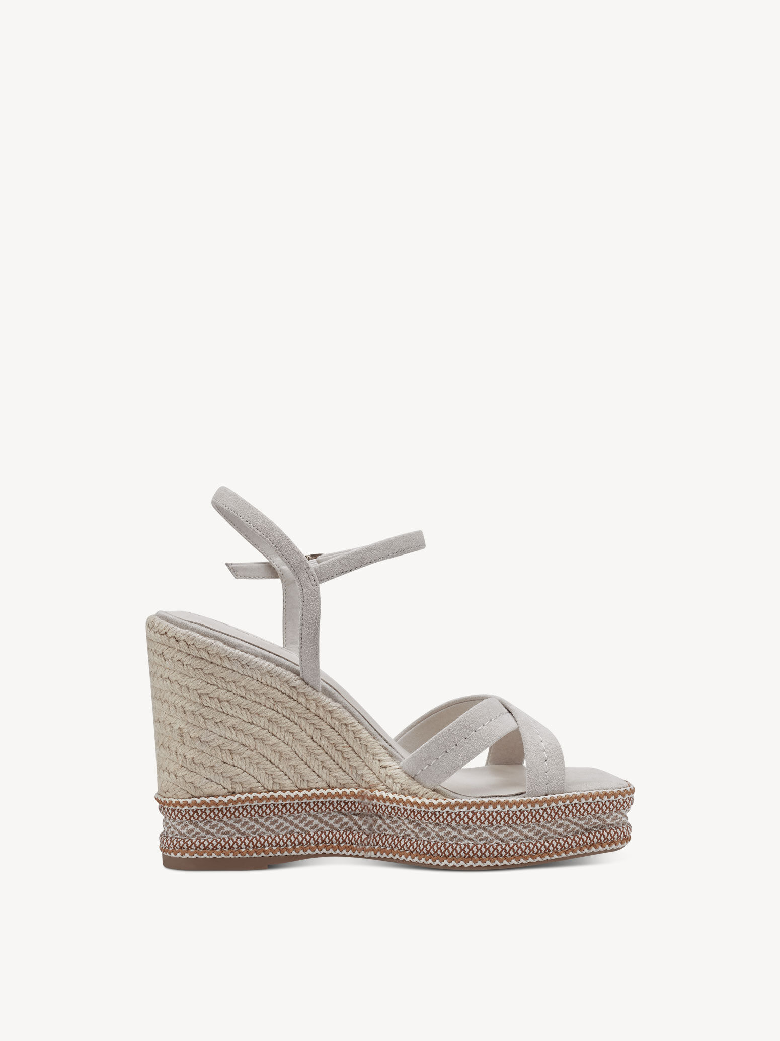 Sandale à talon en cuir - beige