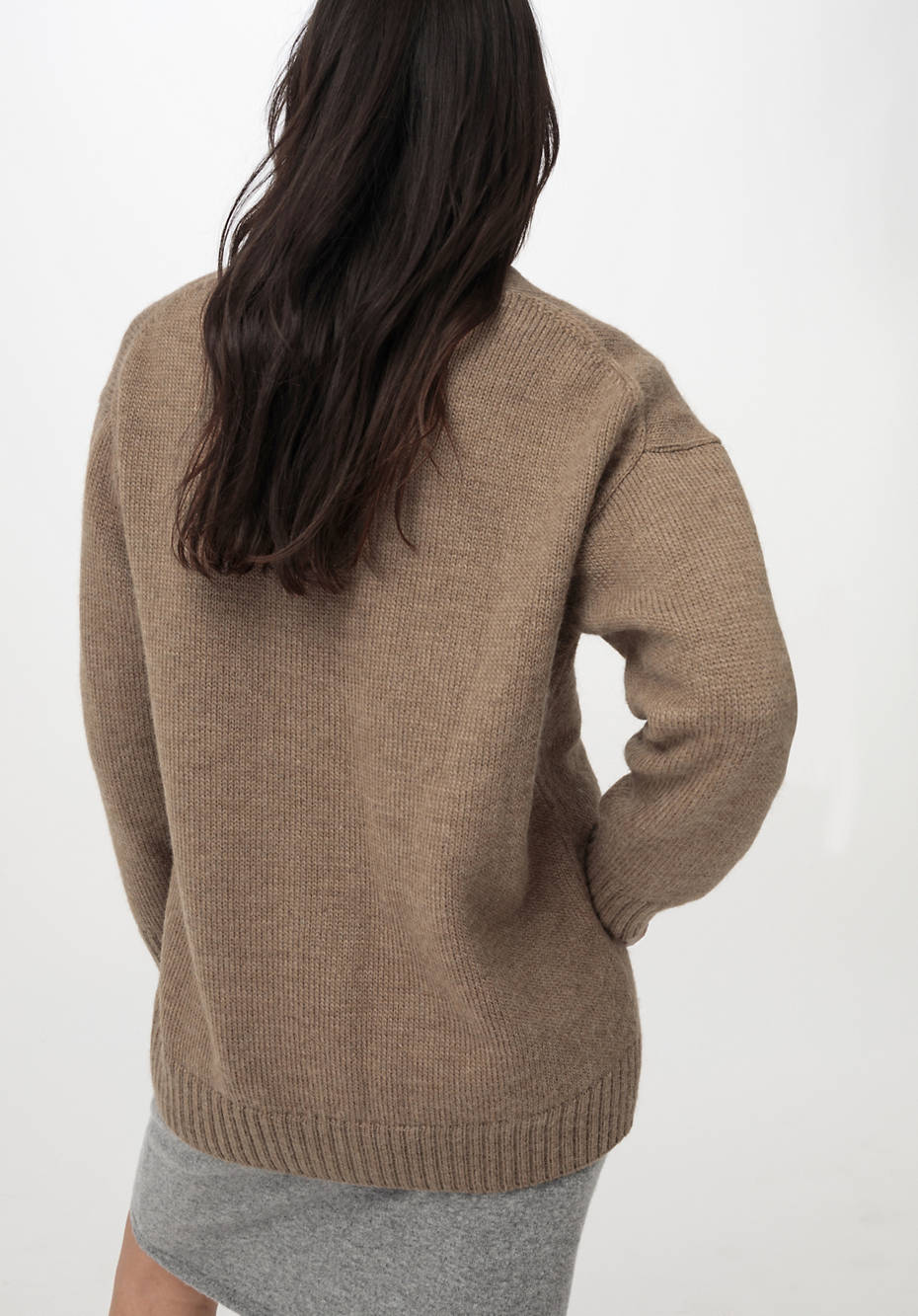 Strickjacke aus Alpaka und Schurwolle