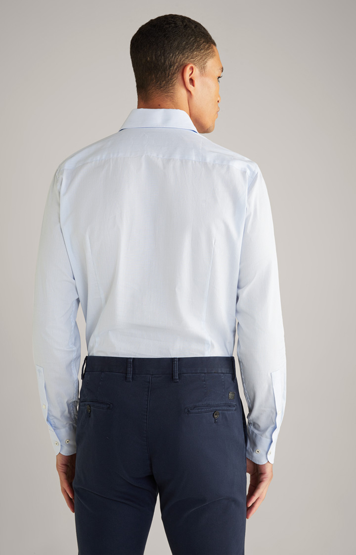 Hemd Mika in Hellblau gestreift