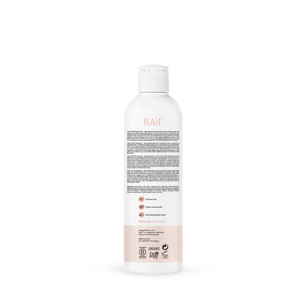 Naïf Natural Skincare Baby & Kids Sun Lotion SPF50 perfume free 200ml Suncare