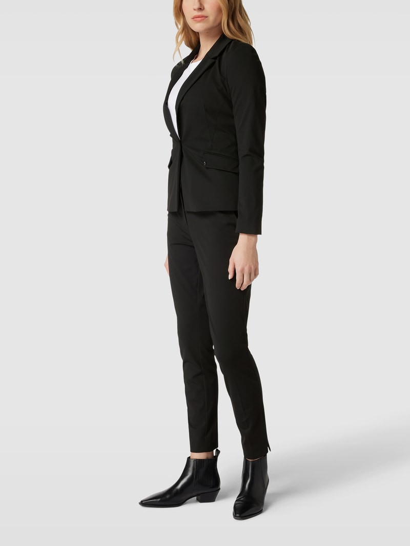 Blazer mit Pattentaschen in schwarz
