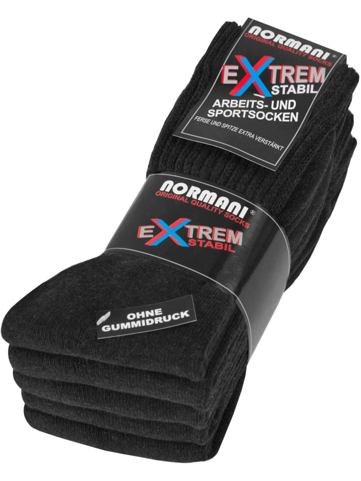 normani 5 Paar Arbeits- und Sportsocken Extrem in Anthrazit günstig kaufen