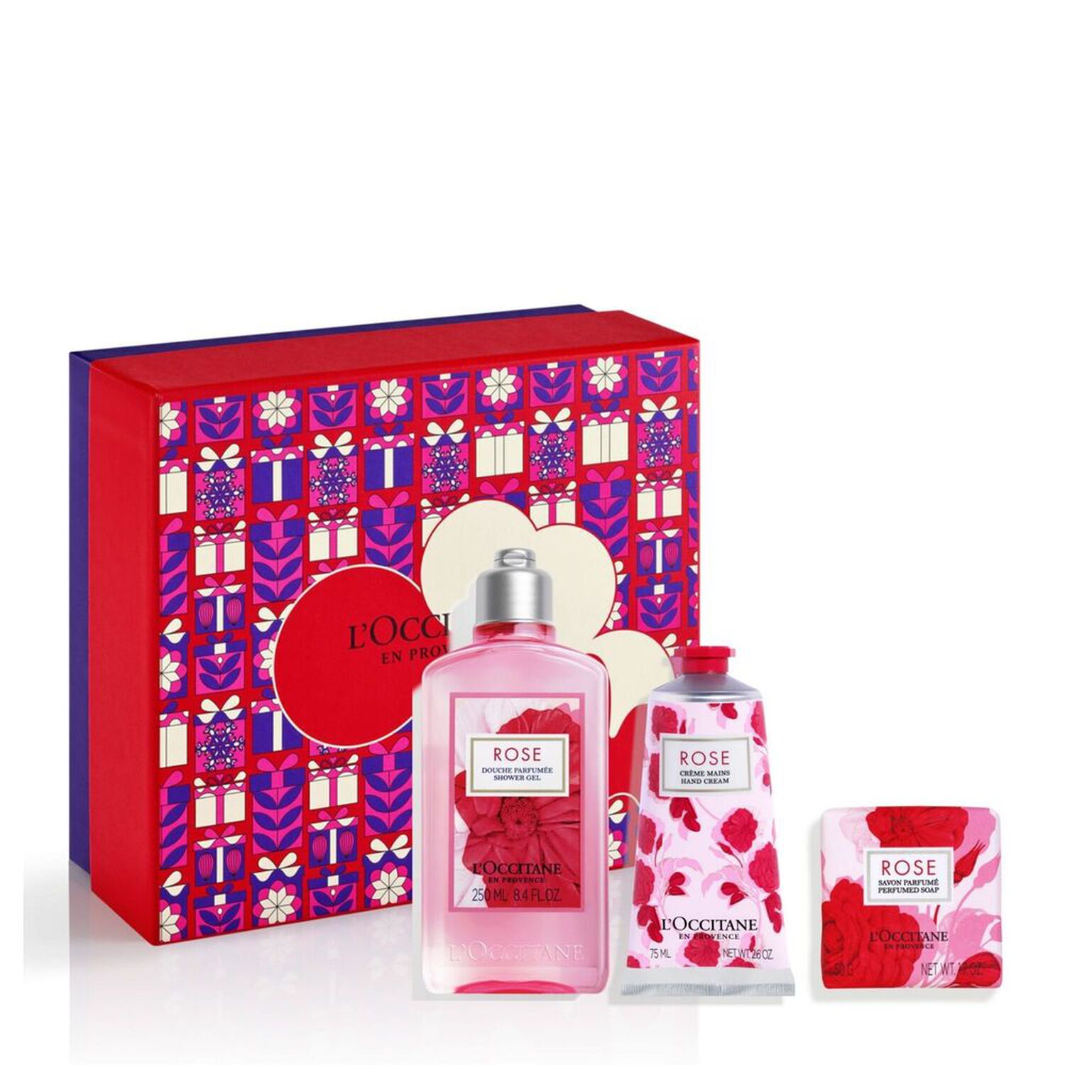 l'occitane Rose Coffret Gel douche 250 ml + 2 Produits