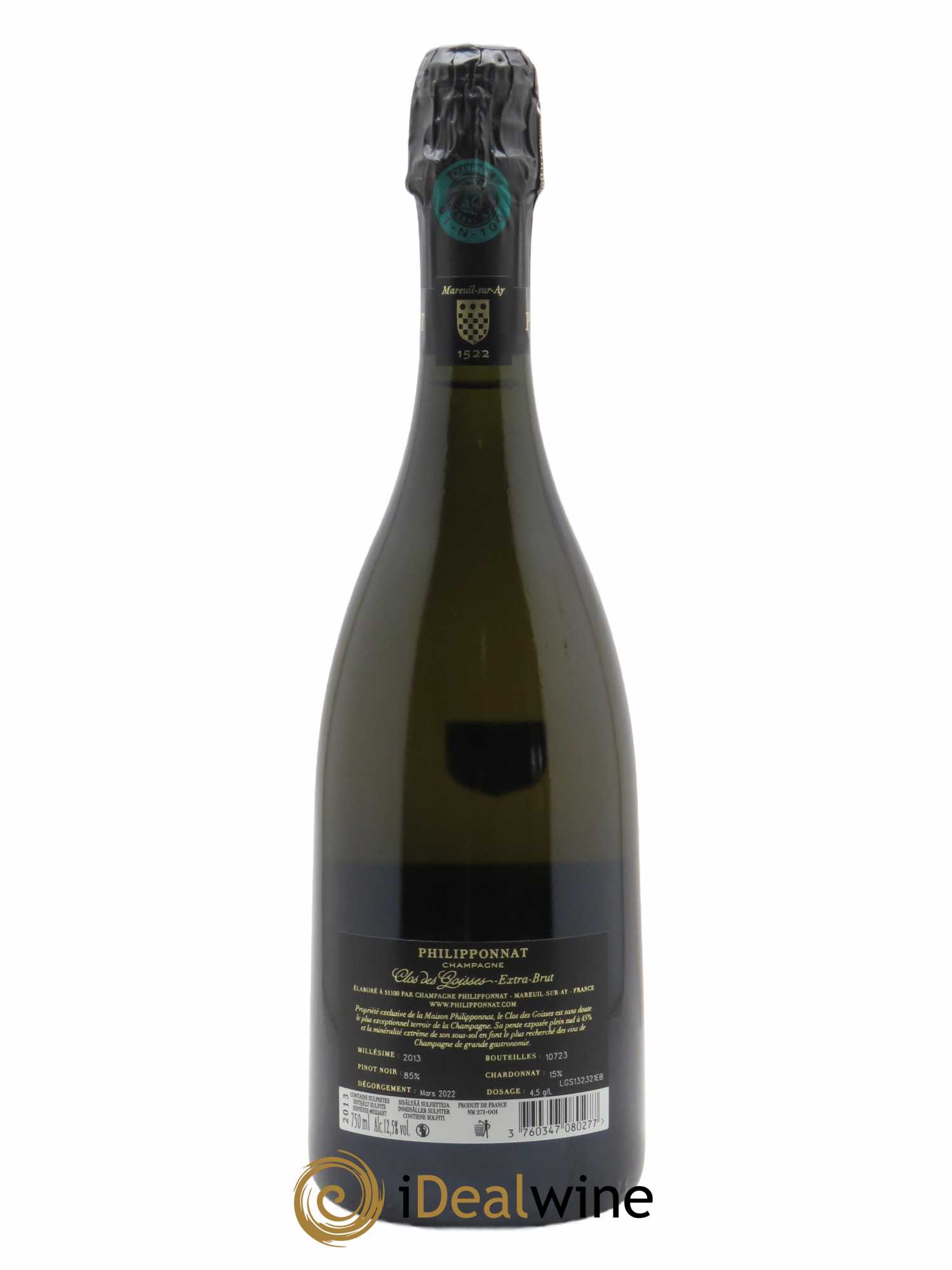 Clos des Goisses Philipponnat  2013 - Lot de 1 Bouteille