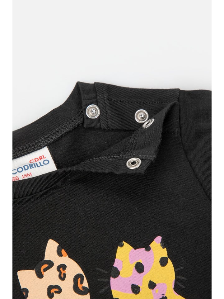 Coccodrillo T-shirt mit langen Ärmeln in schwarz günstig kaufen