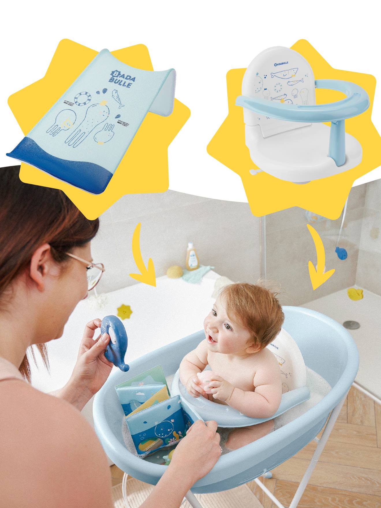 Badabulle Baby Badewanne BADABULLE - blau