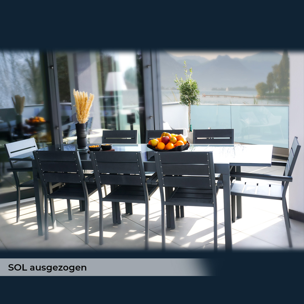Home Deluxe Sitzgruppe SOL MADERA 8 Stühle