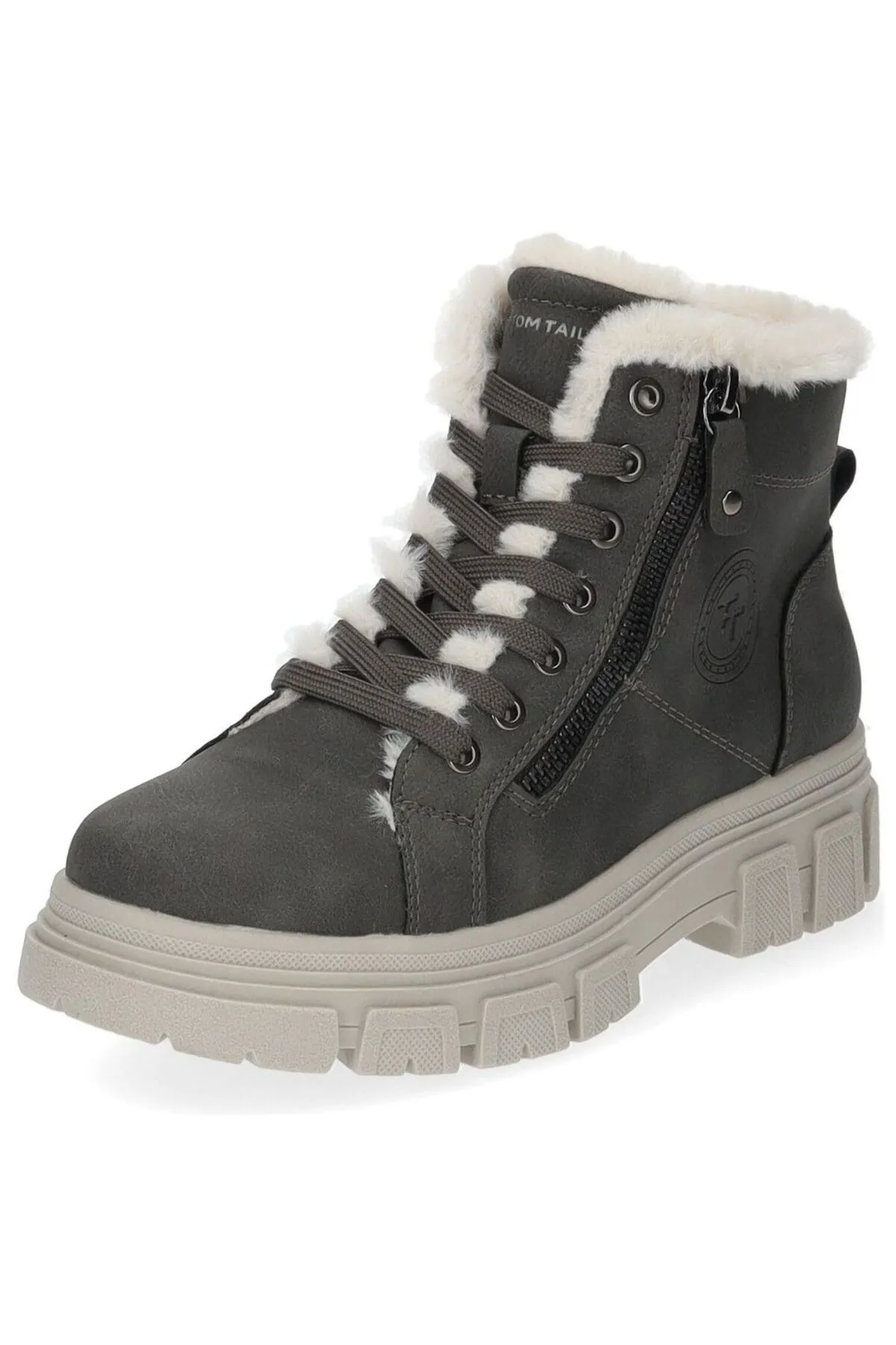 Tom Tailor  Stiefelette - Grau - Blockabsatz