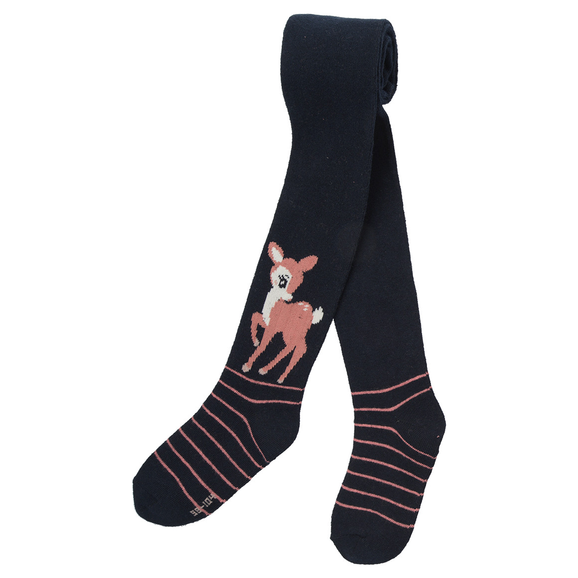 2 Mädchen Strumpfhosen mit Reh-Motiven