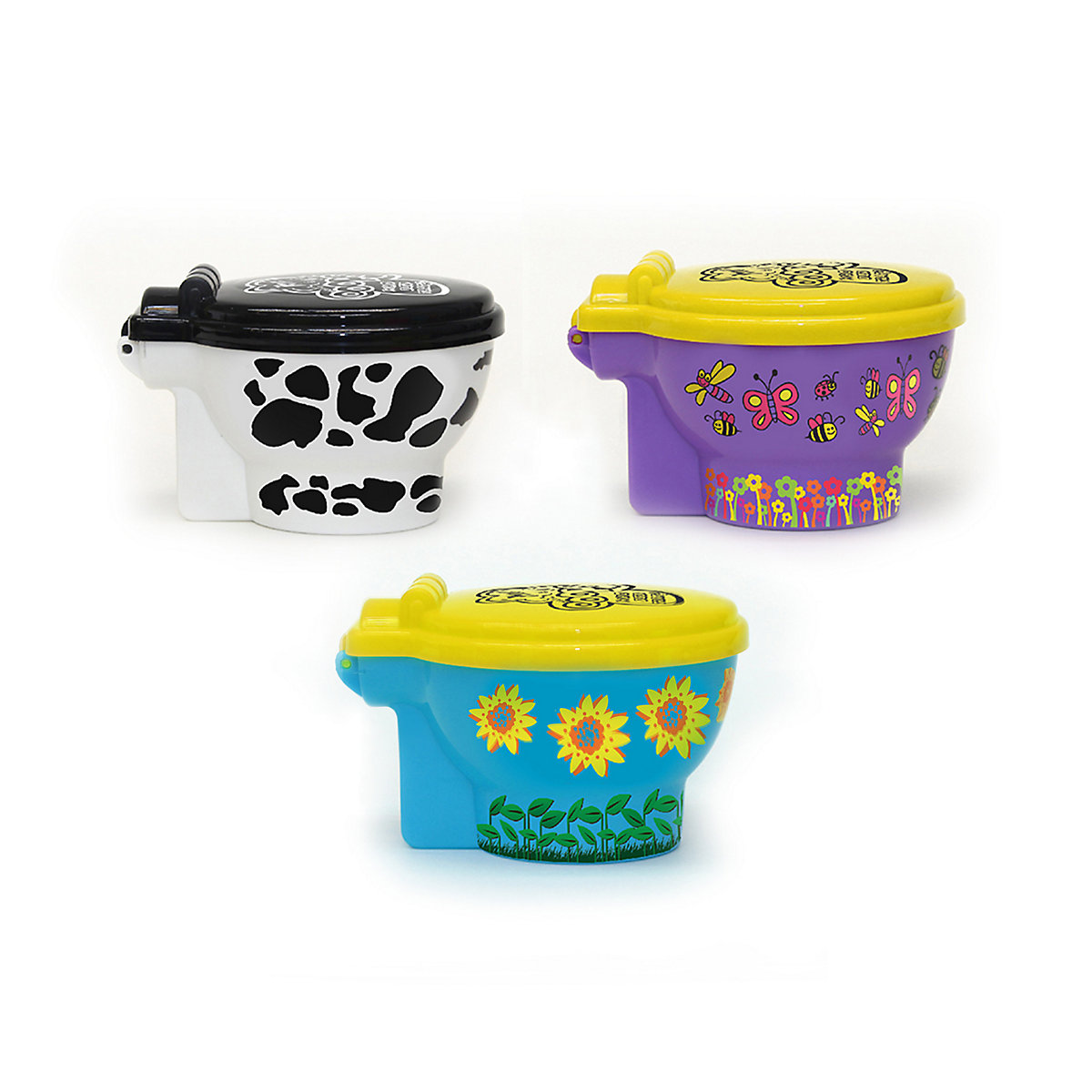 SLIMY Toilet Bowl 3er Set - 3 x 60g Original Mega Slimy Slime Spielmasse mit Ooops Toilette für freche Pupsi Furz Geräusche