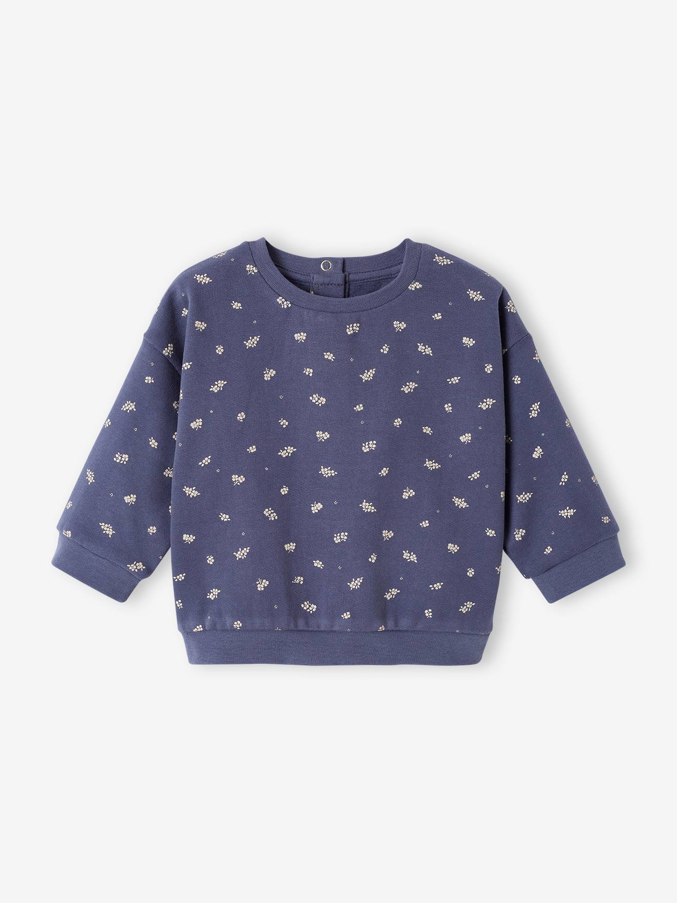 Sweat basics bébé imprimé bleu grisé
