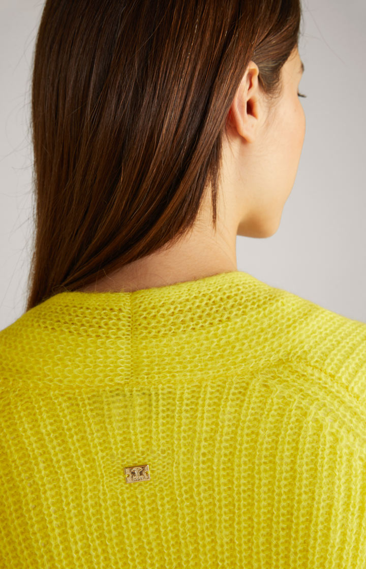 Strickjacke in Gelb