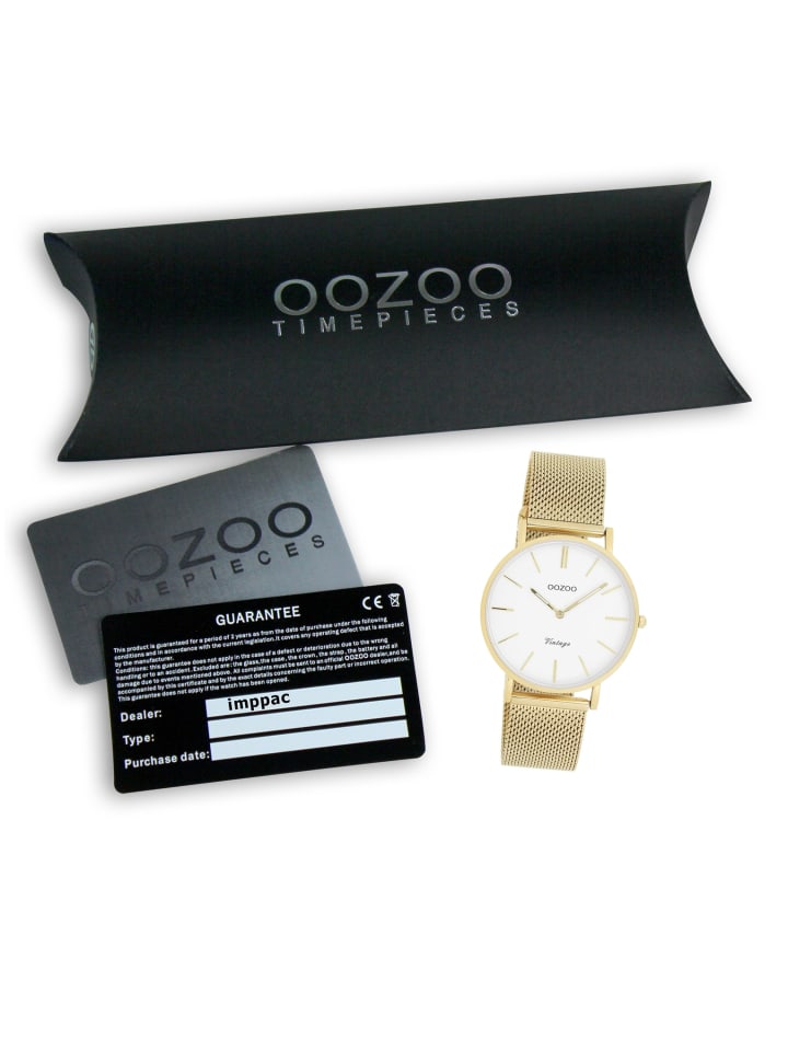 Oozoo Analog-Armbanduhr Oozoo Vintage Series gold mittel (ca. 36mm) günstig kaufen onesize