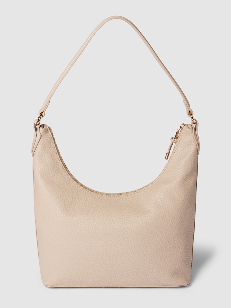 Hobo Bag mit Label-Detail Modell 'Ondina' in sand