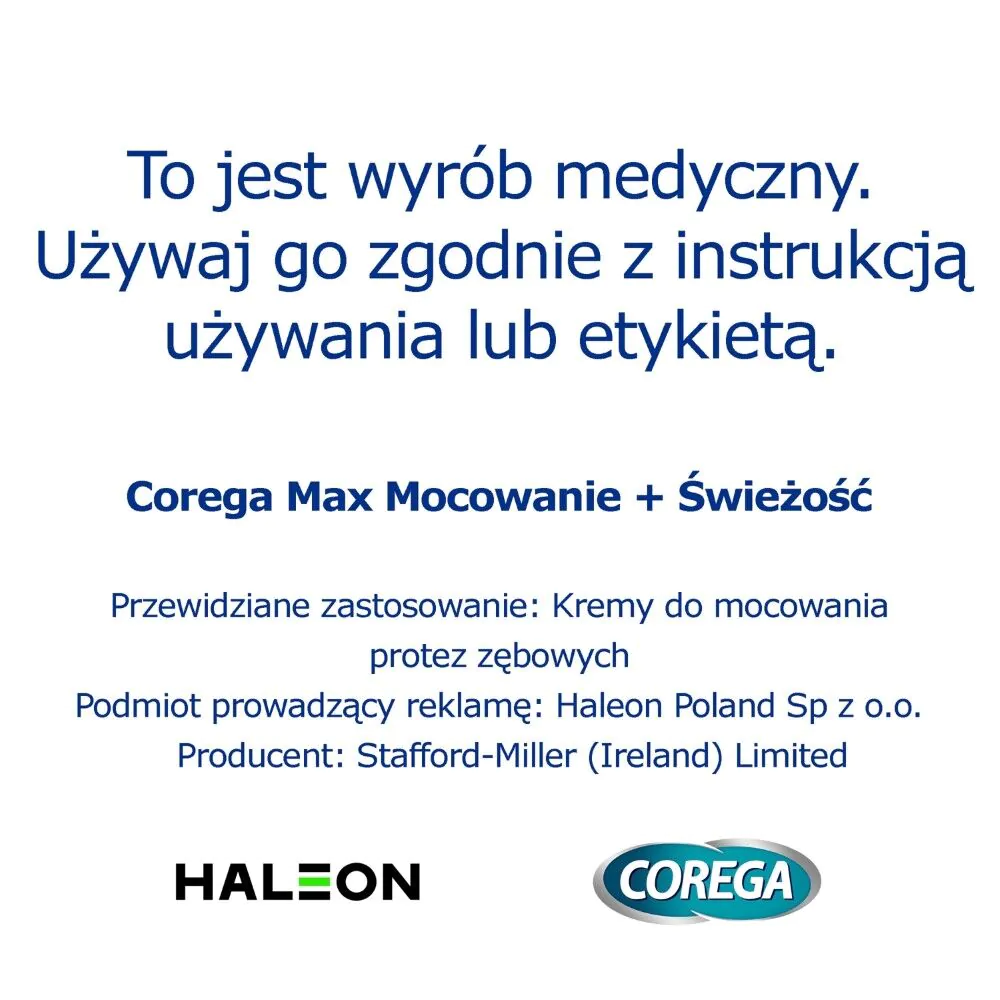 Κρέμα οδοντοστοιχιών Corega Power Max Fixation + Freshness