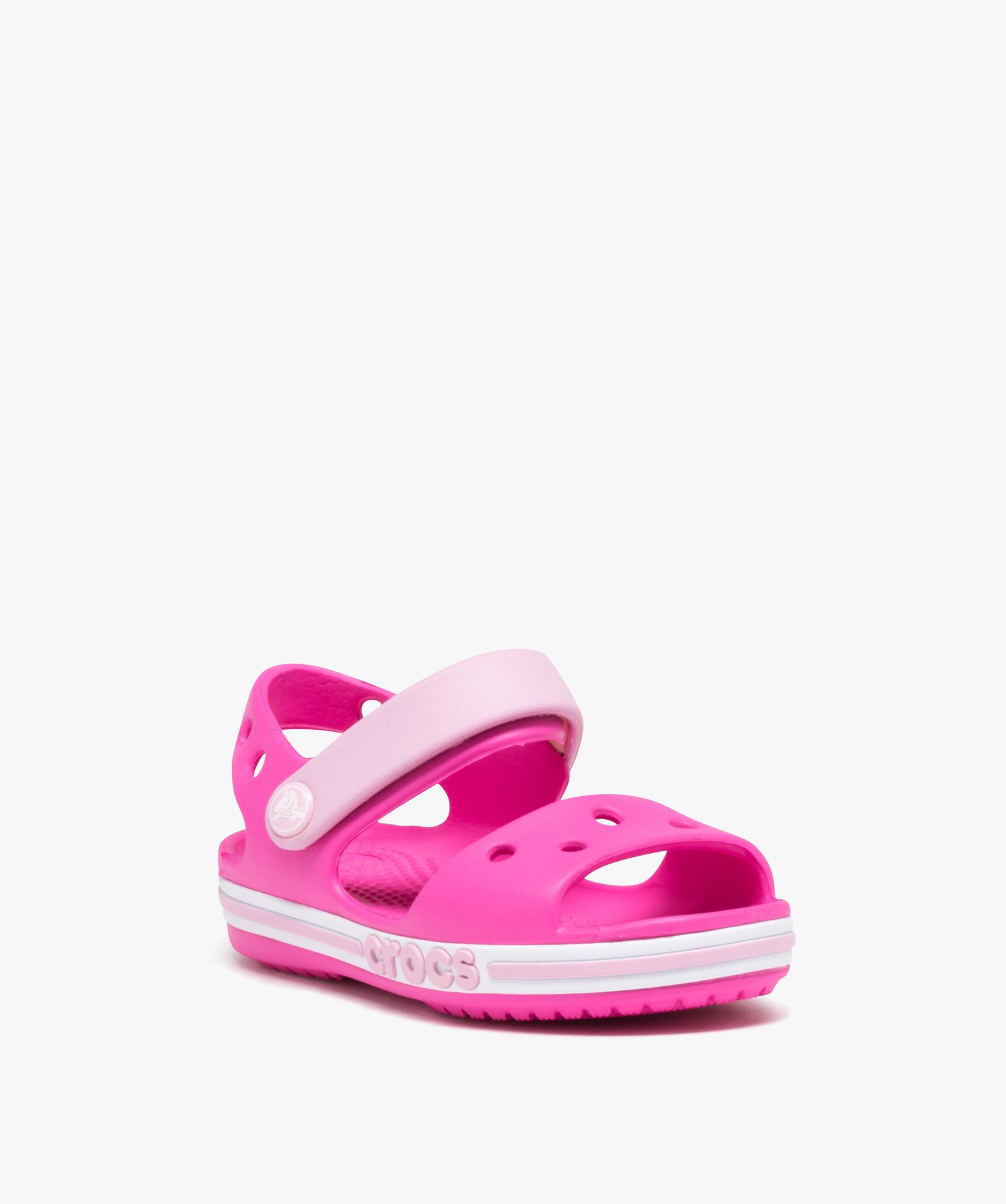 Sandales fille souples pour la plage avec bande à scratch -... rose | GEMO
