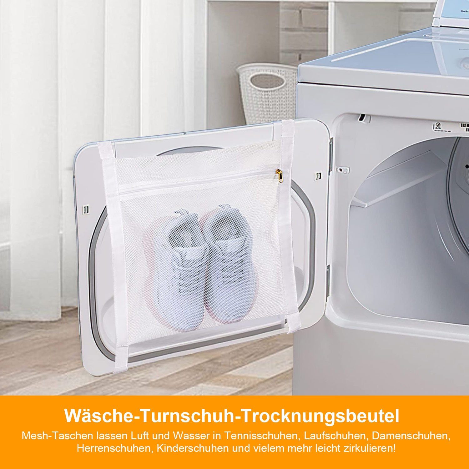 Daisred Wäschesäckchen 2 Stück Sneaker Wäschenetz Für TrocknerWaschmaschine,(2-St)
