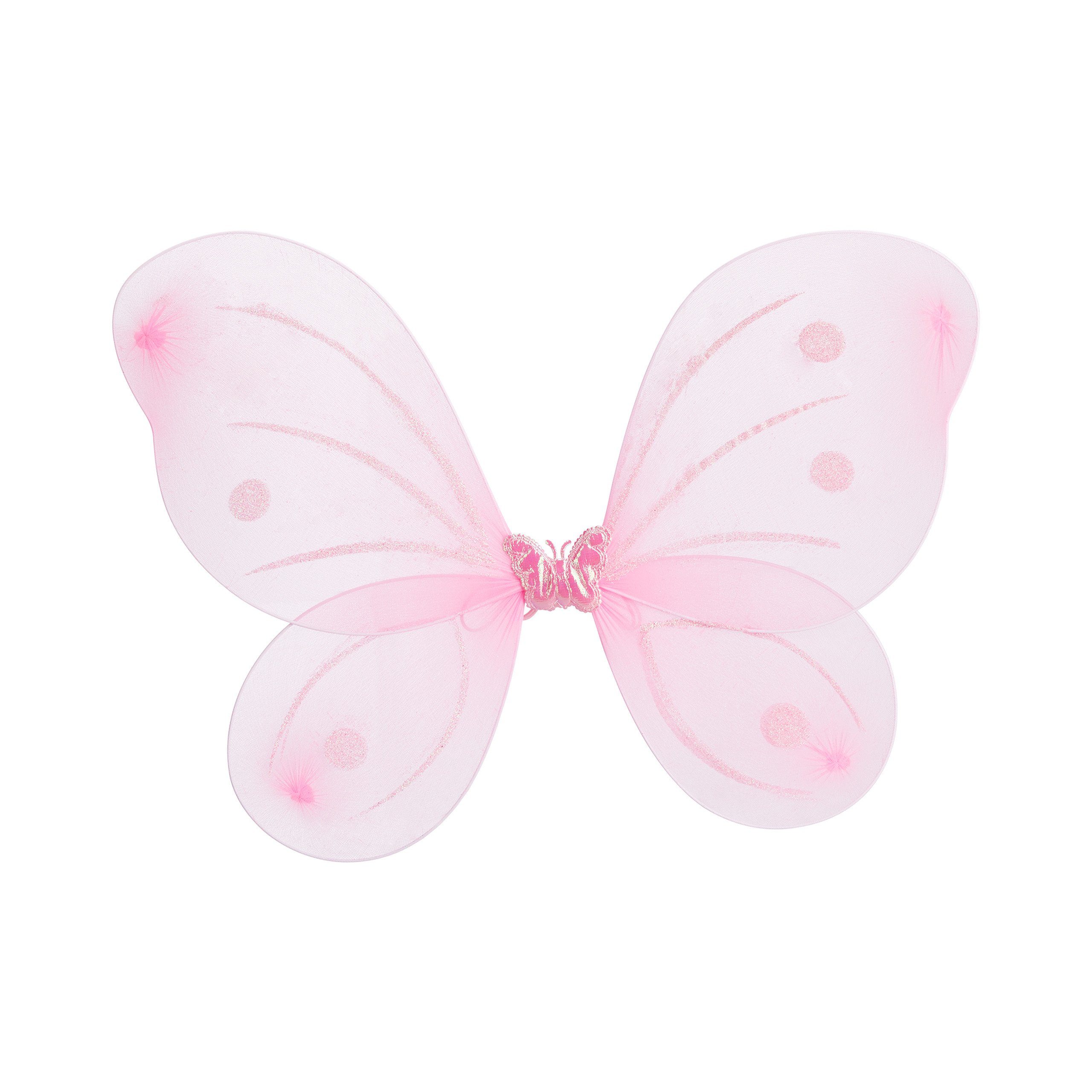 relaxdays Feen-Kostüm Feenflügel mit Zauberstab, Pink