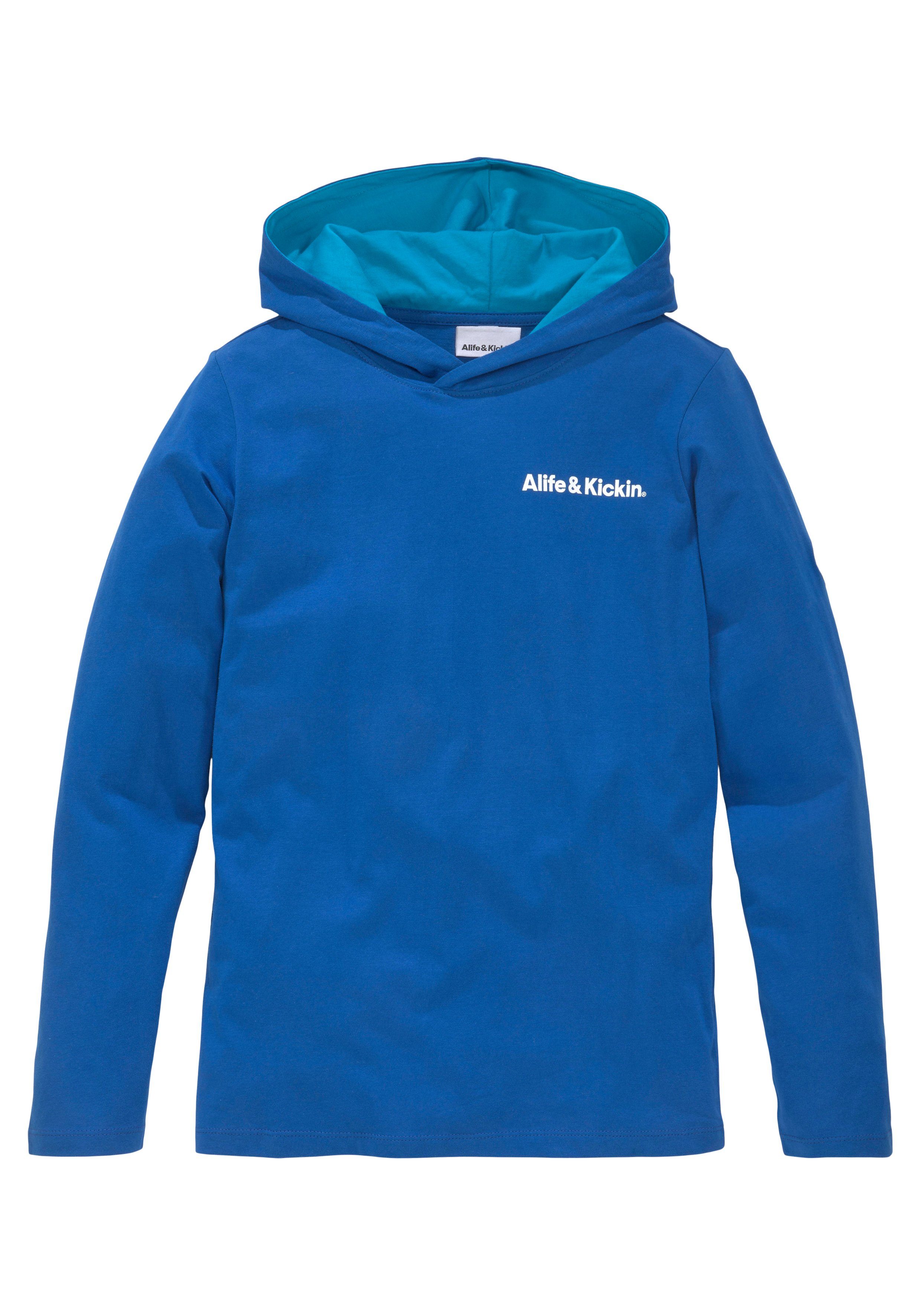 Alife & Kickin Kapuzenshirt Logo-Print modischer Rückenprint im Farbverlauf, NEUE MARKE!