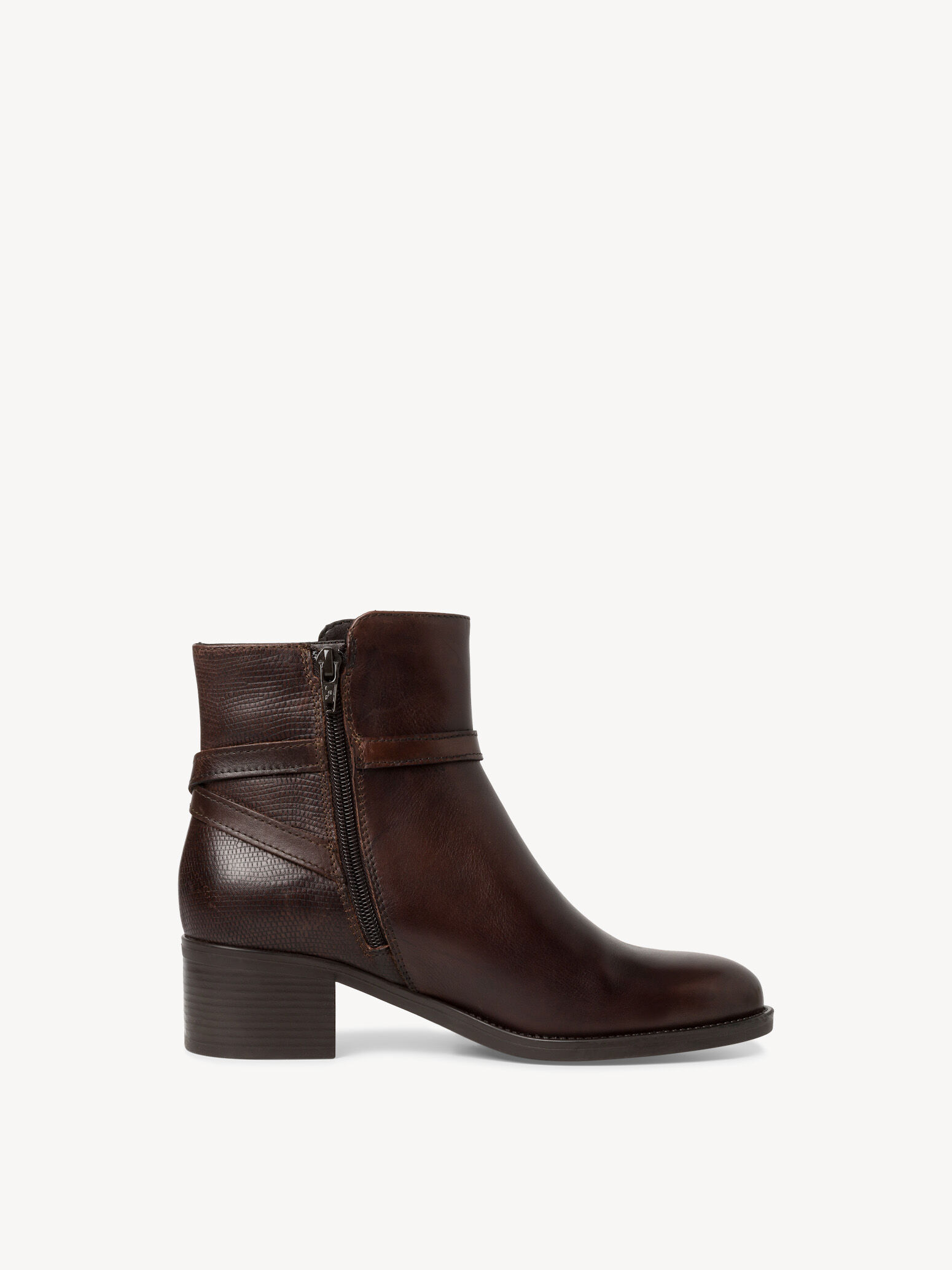 Bottine en cuir - marron