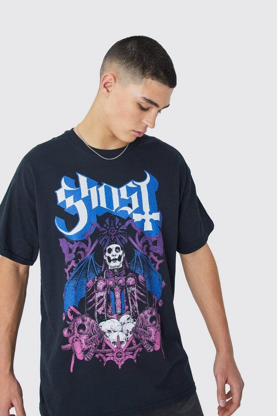 Oversize T-Shirt mit lizenziertem Ghost Band Print