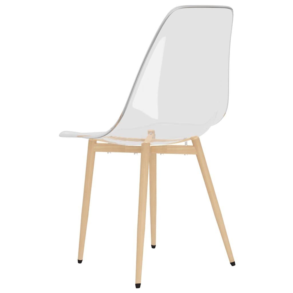 vidaXL Esszimmerstuhl Esszimmerstühle 2 Stk. Transparent PET (2 St)