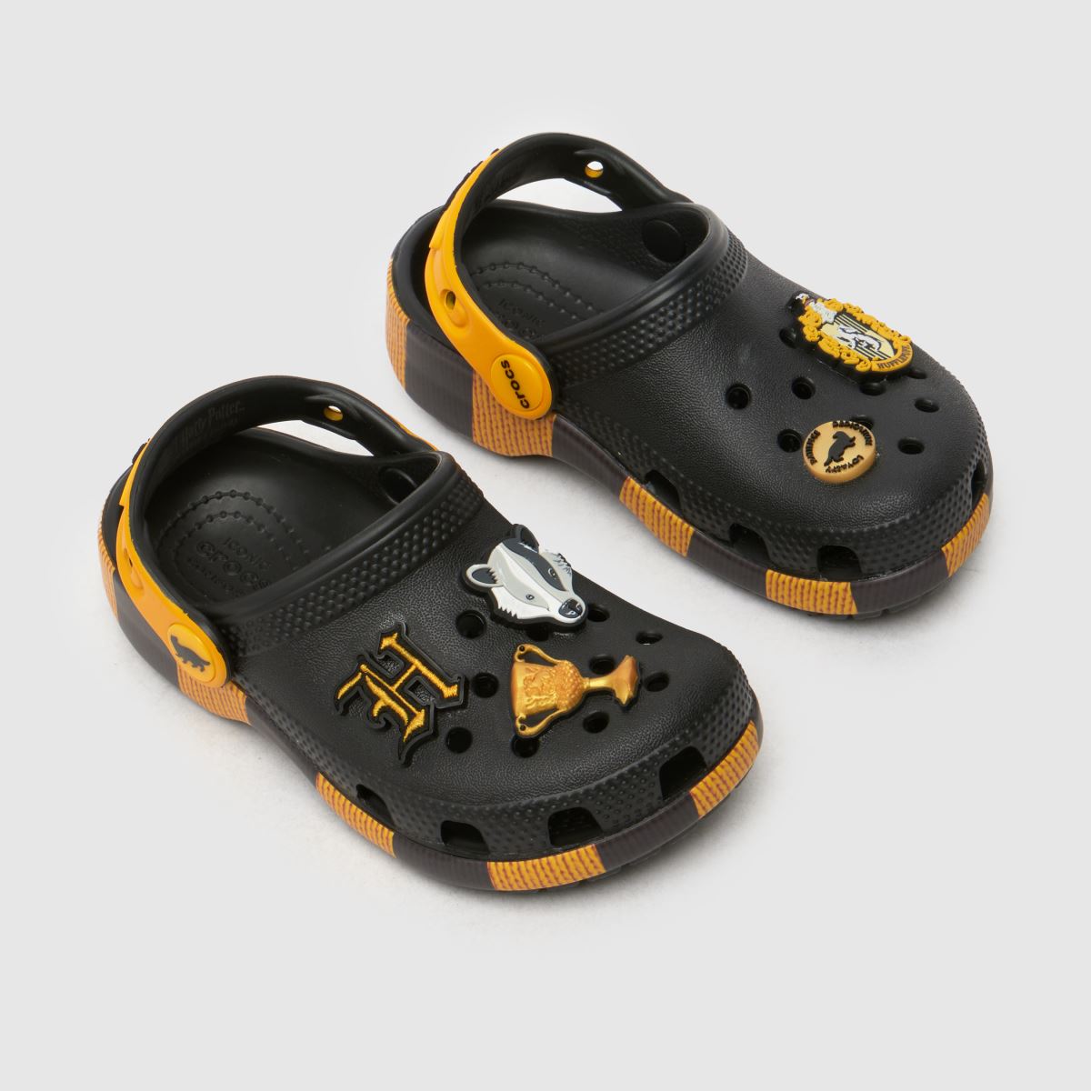 Crocs fekete multifunkciós Hufflepuff klumpa kisgyermek szandál
