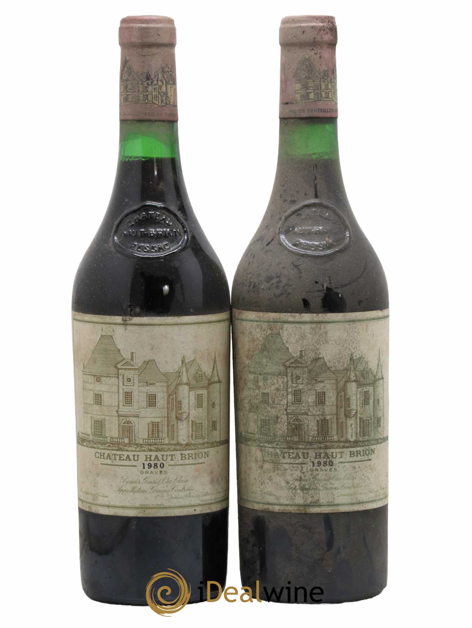 Château Haut Brion 1er Grand Cru Classé  1980 - Lot de 2 Bouteilles