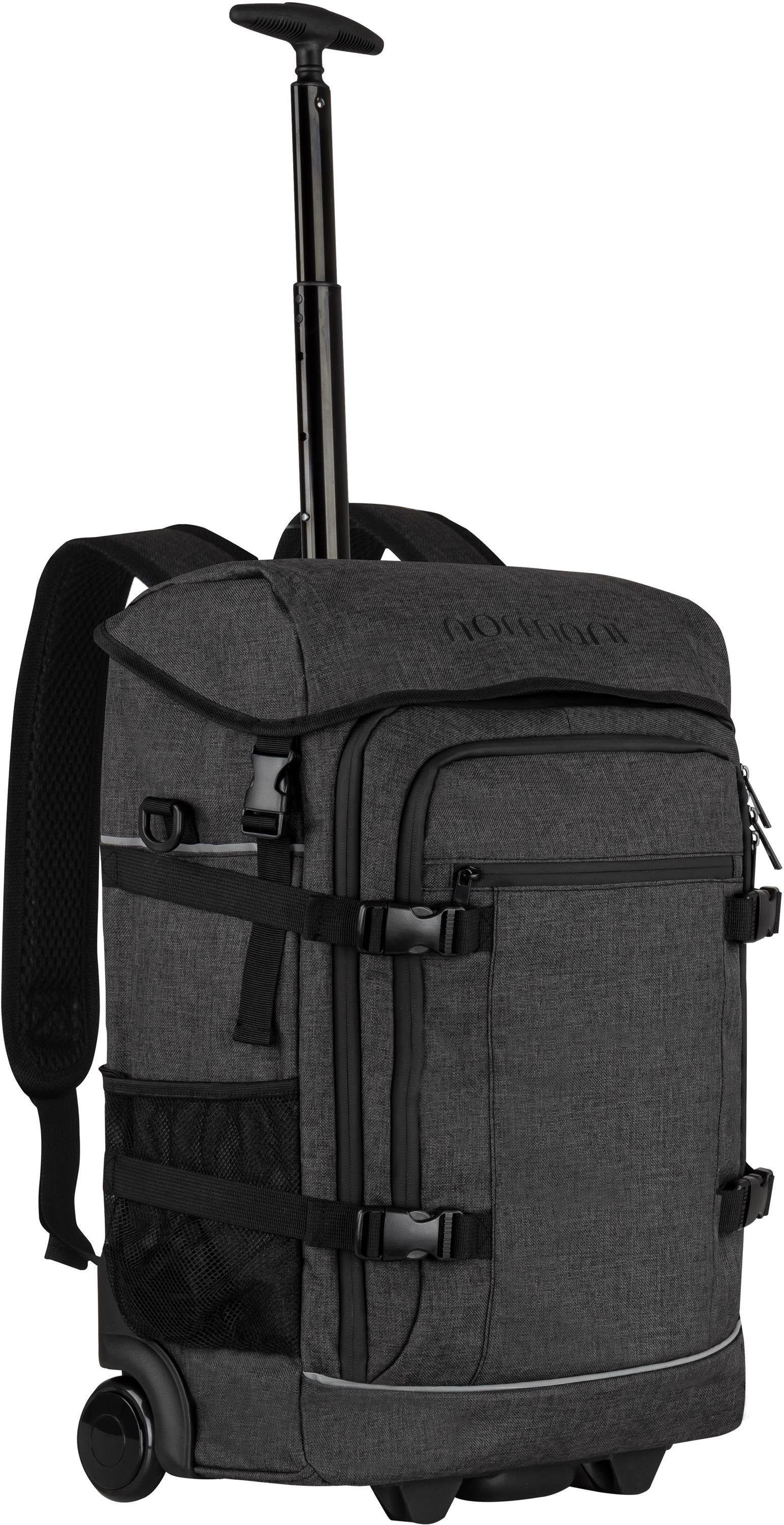 normani Reisetasche Rucksack mit Trolleyfuktion und kleinem Rucksack, Trolley in Handgepäck Maßen mit Rucksackfuntkion