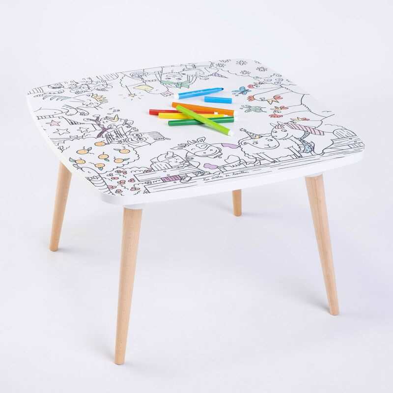 Table de coloriage ferme Coloritable Les drôles de bouilles