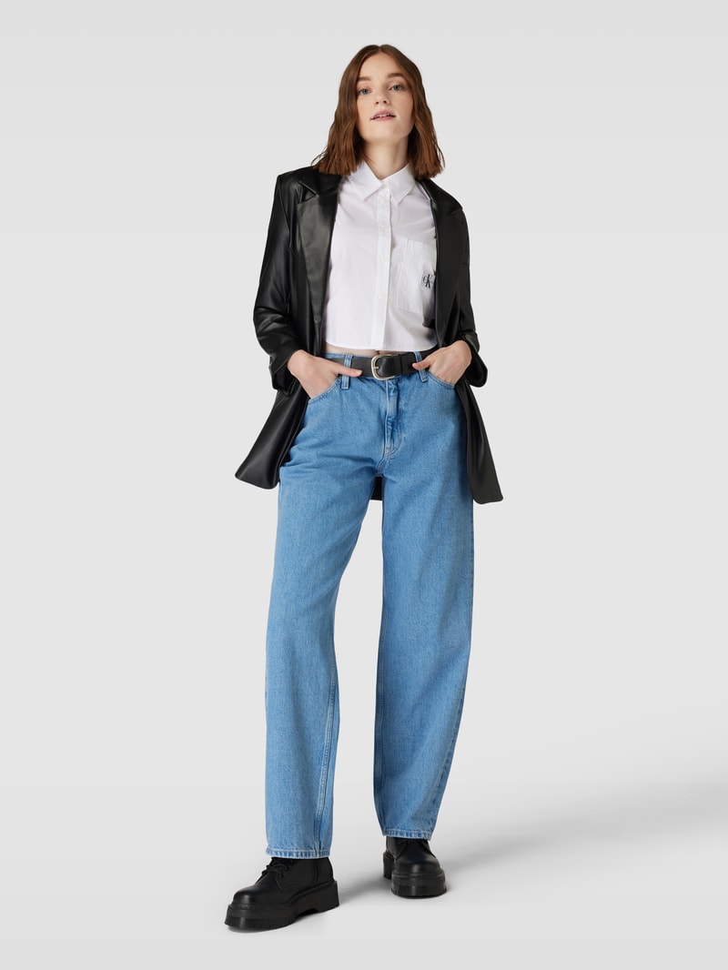 Straight Leg Jeans im 5-Pocket-Design Modell '90 S' in hellblau