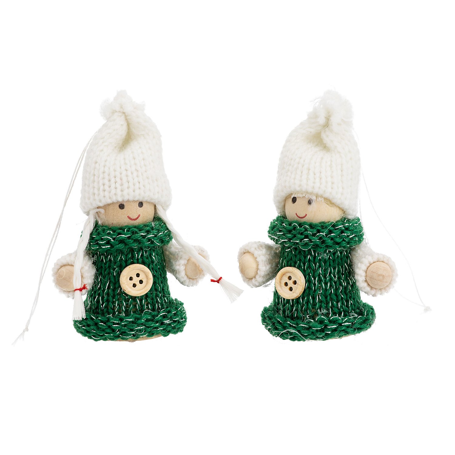 Strick-Winterkinder, 10 cm, 2 Stück