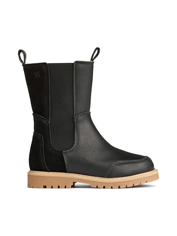 Wheat Leder-Chelsea-Boots in Schwarz günstig kaufen