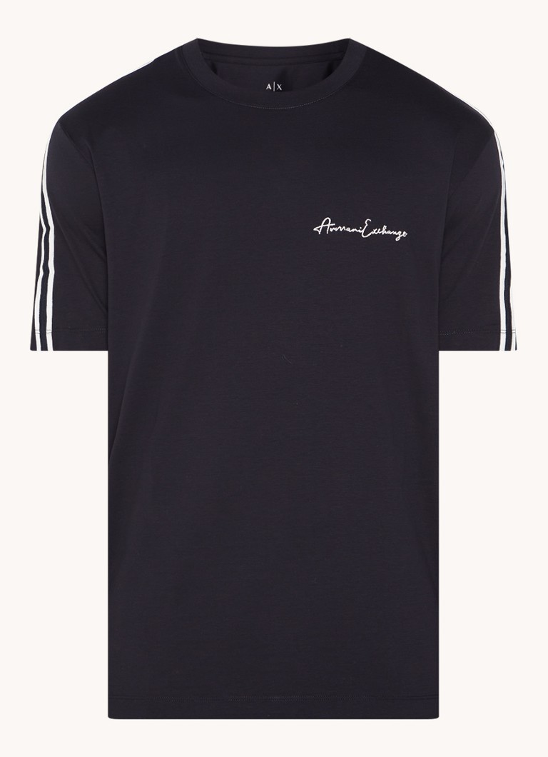 Tricou Armani Exchange cu logo brodat