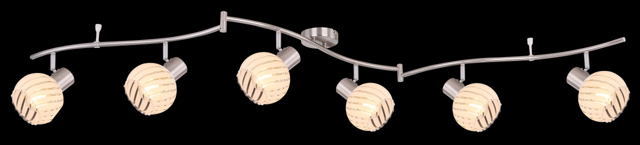 Globo Lighting - WILLY - Strahler Metall Nickel matt, 6x E27