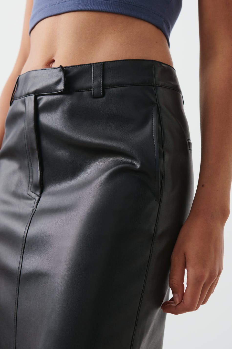 Maxi pu skirt