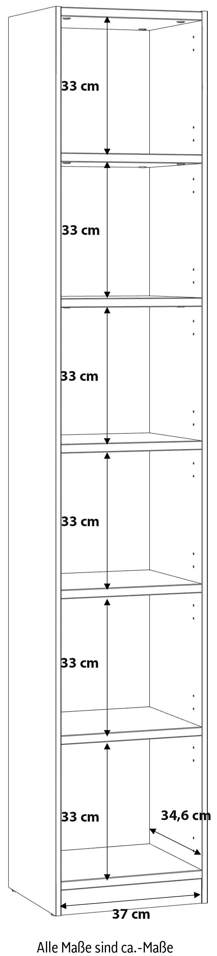 FORTE Aktenregal, Bücherregal, Höhe 220 cm