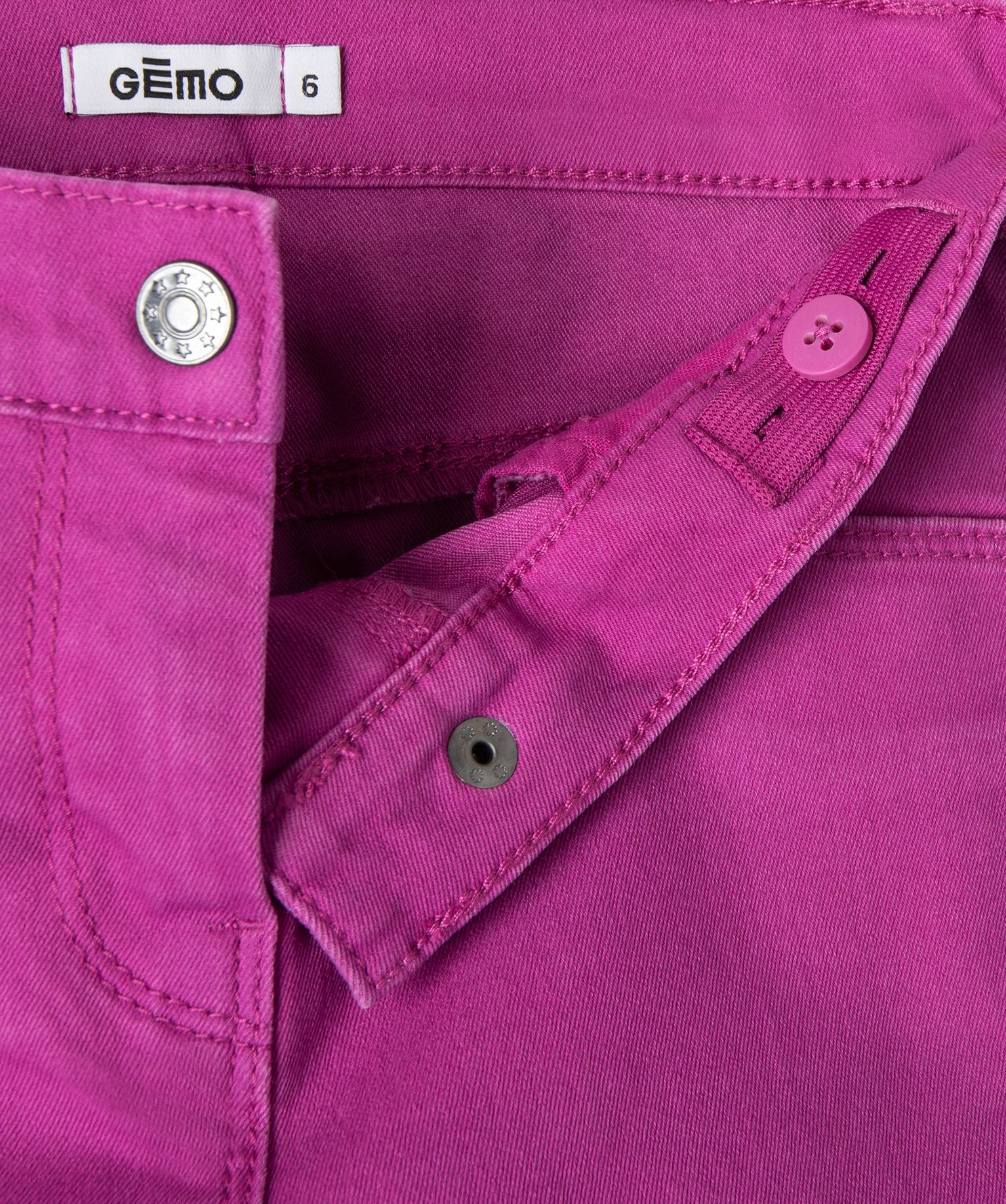 Pantalon stretch coupe Slim uni fille violet | GEMO