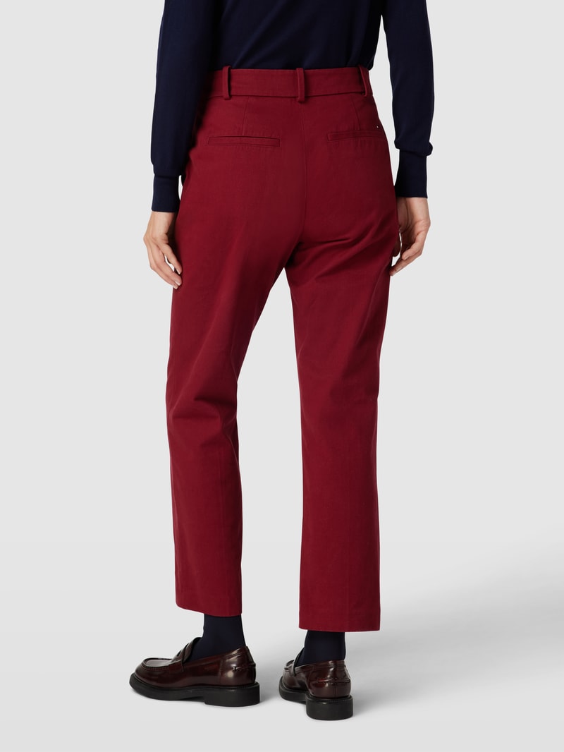 Slim Fit Stoffhose mit französischen Eingrifftaschen in beige