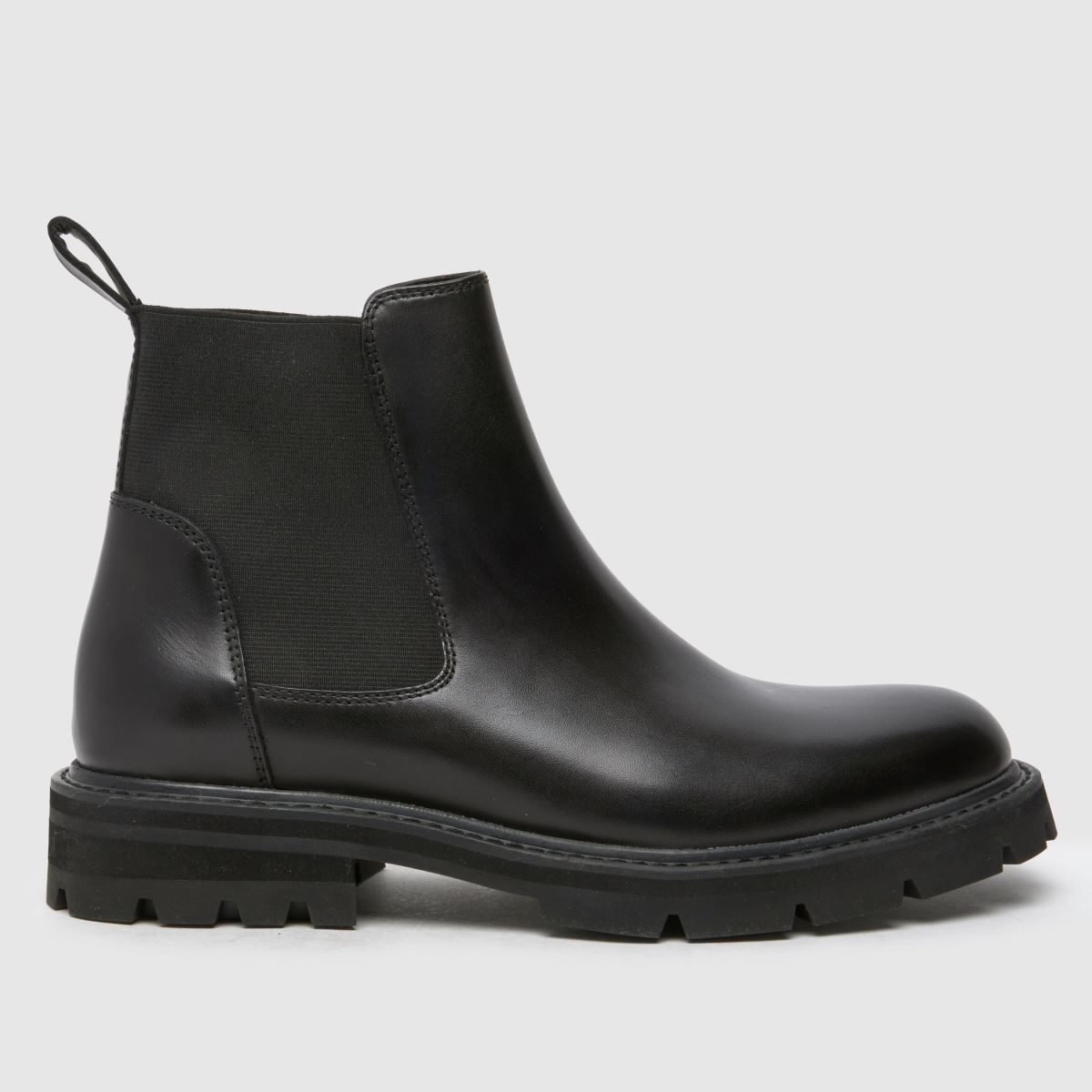 Schuh Dorian bőr chelsea csizma fekete színben