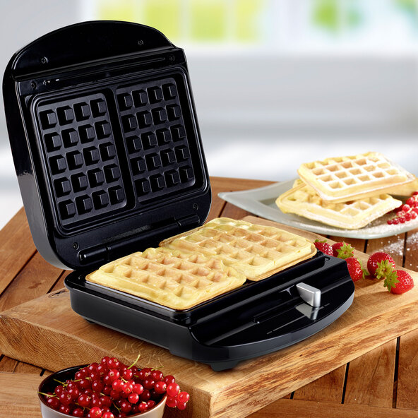 Waffeleisen, Belgische Waffel, schwarz