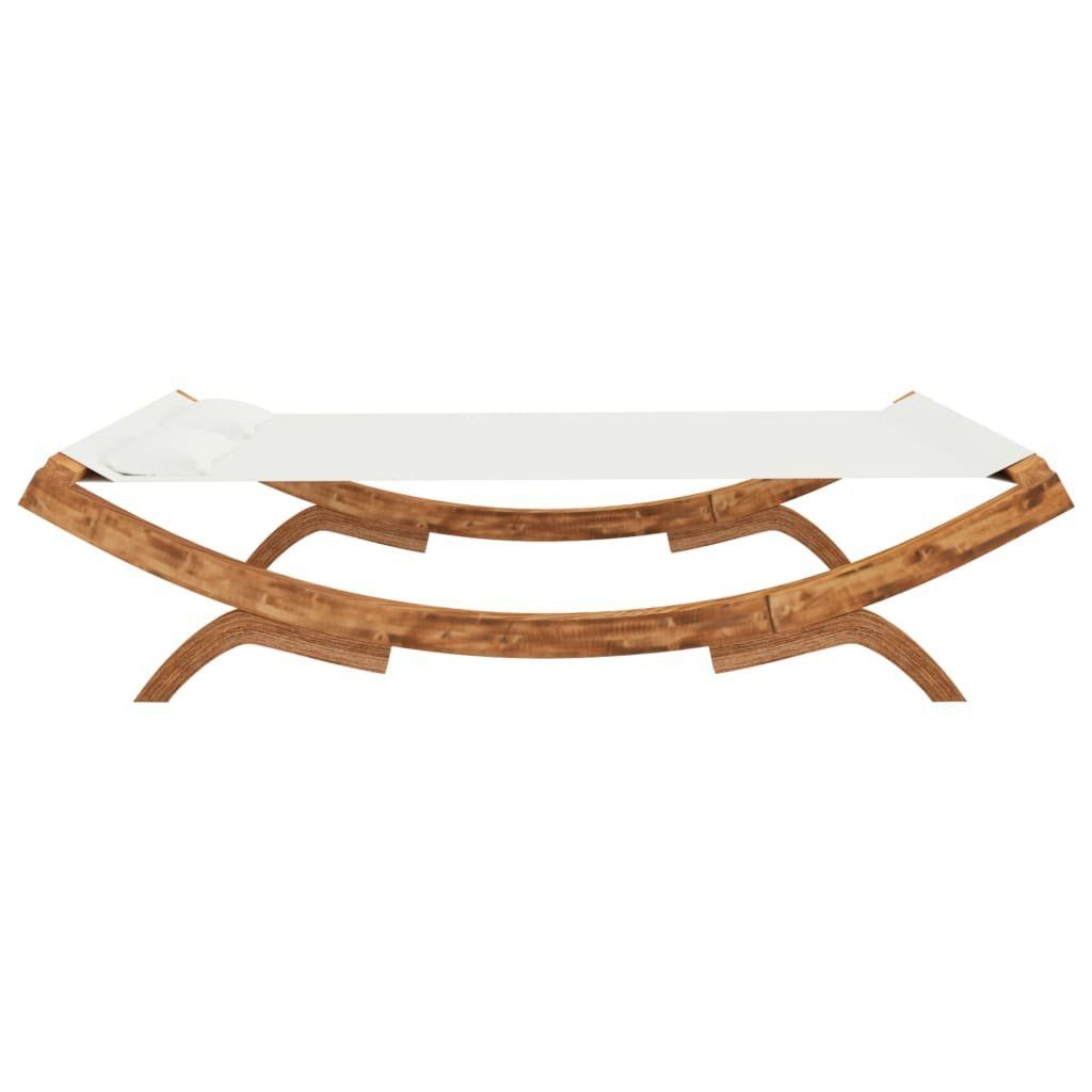 vidaXL Hängematte Hängematte 165x188,5x46 cm Bugholz Massiv Creme