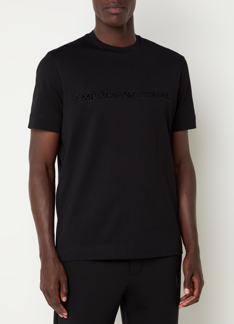 Tricou Emporio Armani cu logo brodat
