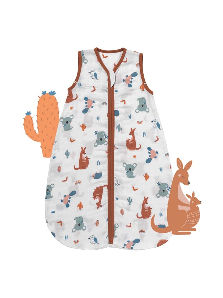 Schlummersack Musselin Babyschlafsack, 0.5 TOG in Braun günstig kaufen