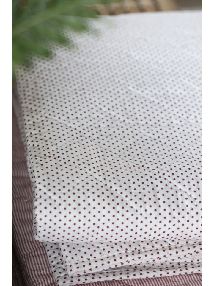 IB Laursen Quilt Weiß mit Roten Pünktchen 130x180 günstig kaufen onesize